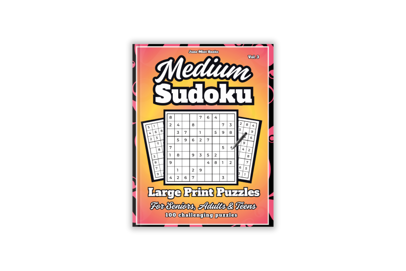 Medium Sudoku Large Print Puzzles by Juno Mint Books