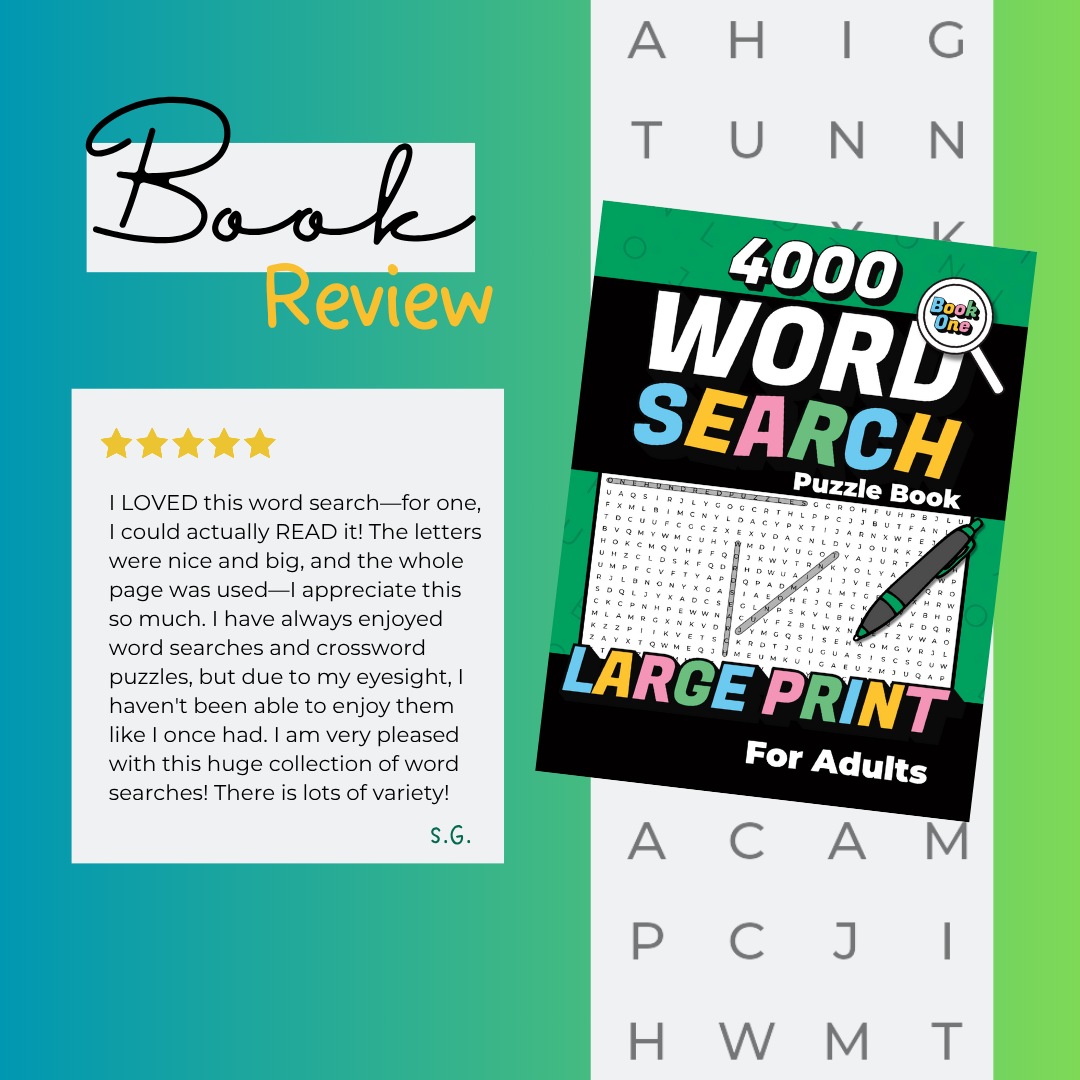 Book Review for 4000 Word Large Print Word Search