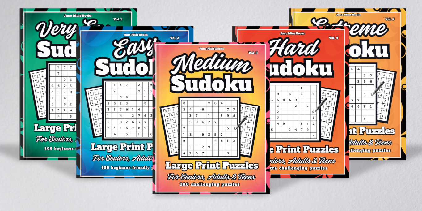 Sudoku books Very Easy to Extreme